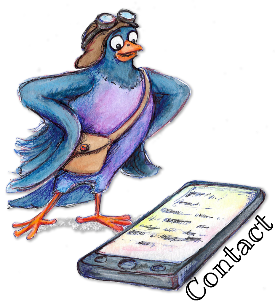 illustrated carrier pigeon, progress, Erin Kirke